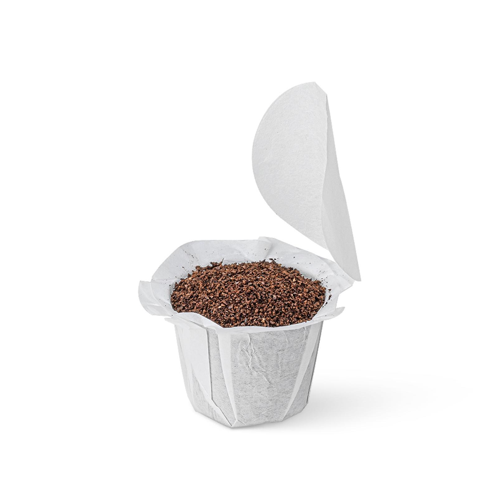 50Pcs Coffee Filters with Lid Coffee Pod Liner Paper Coffee Machine Filters for 1.0 & 2.0 Coffee Maker Part