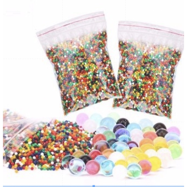 Gói 50gr hạt nở nhiều màu sắc trang trí Slime, lọ hoa