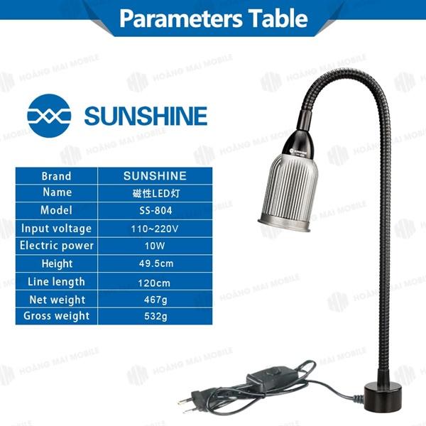 Đèn kỹ thuật chân nam châm SUNSHINE SS-804 (10W)