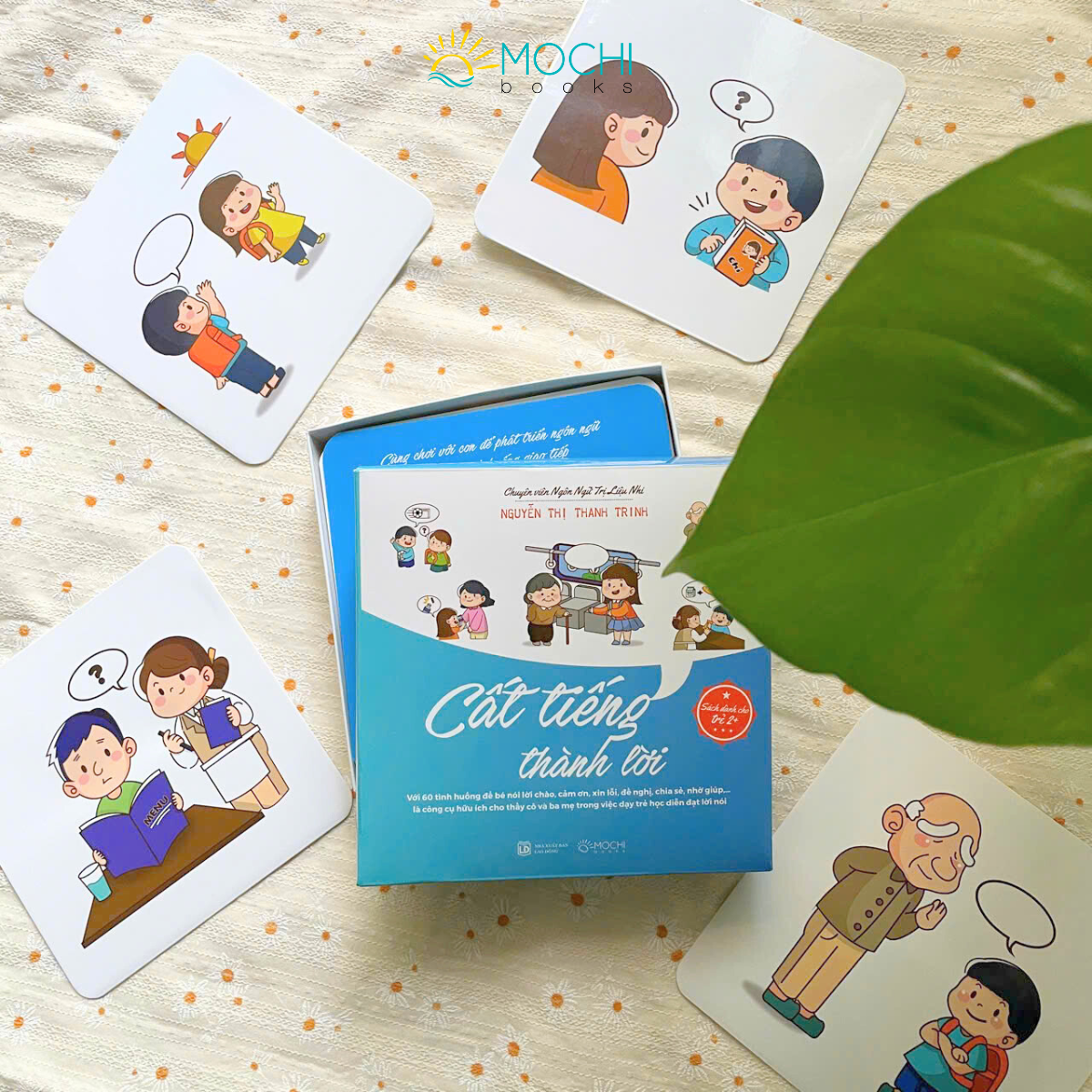 Sách -  Cất Tiếng Thành Lời - Với 60 tình huống để bé nói lời chào, cảm ơn, xin lỗi, đề nghị, chia sẻ, nhờ giúp,...  là công cụ hữu ích cho thầy cô và ba mẹ trong việc dạy trẻ học diễn đạt lời nói.
