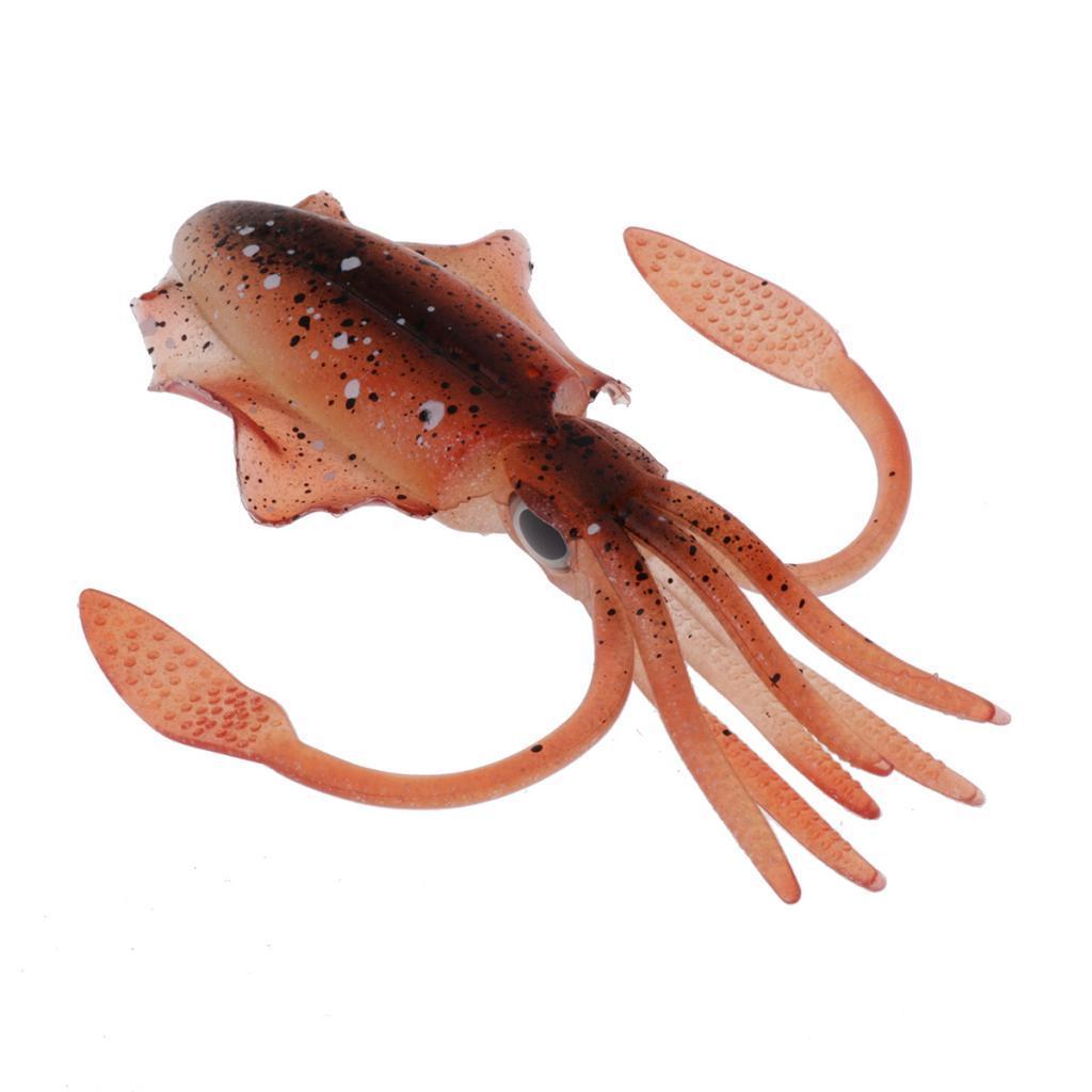 Lifelike Vivid Saltwater Soft Squid Skirt Luminous 6.02inch