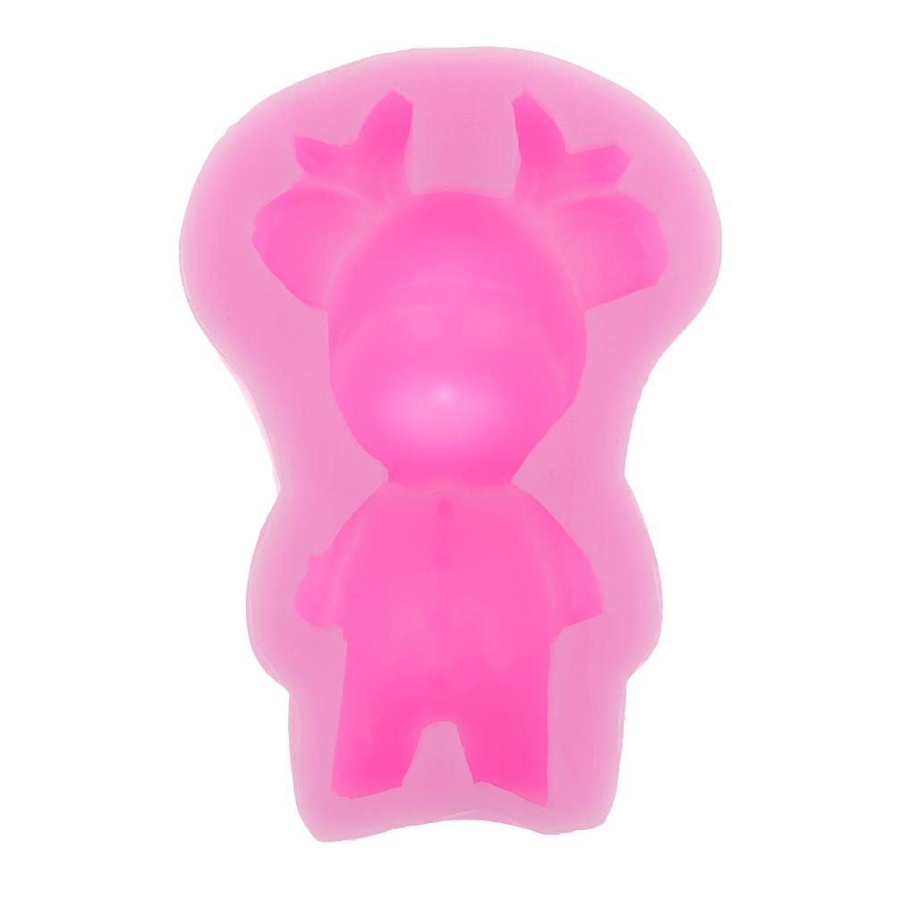 DIY Deer Bear Silicone Molds Fondant Cake Chocolate Baking Tools