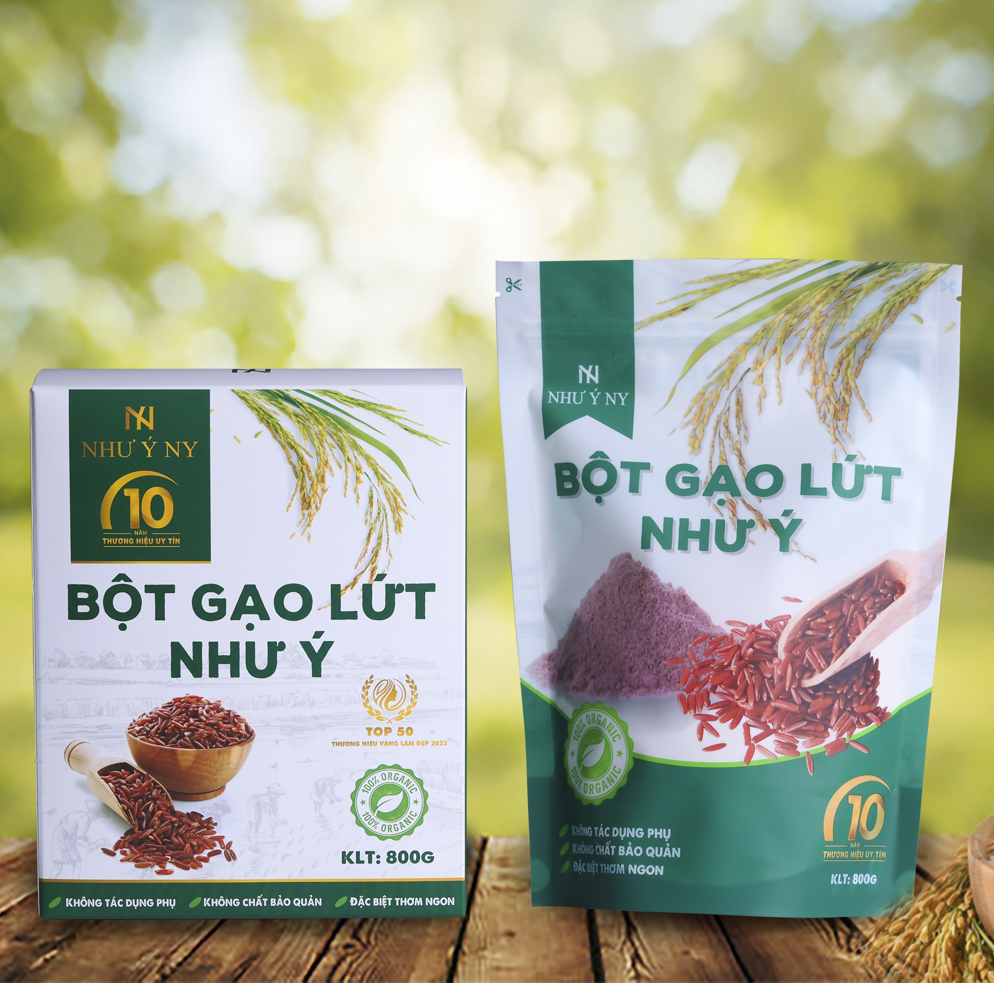 2 Hộp Bột Gạo Lứt Như Ý Ny Mẫu Mới 800g - Hỗ Trợ Giảm Cân An Toàn  Không Mệt Mỏi