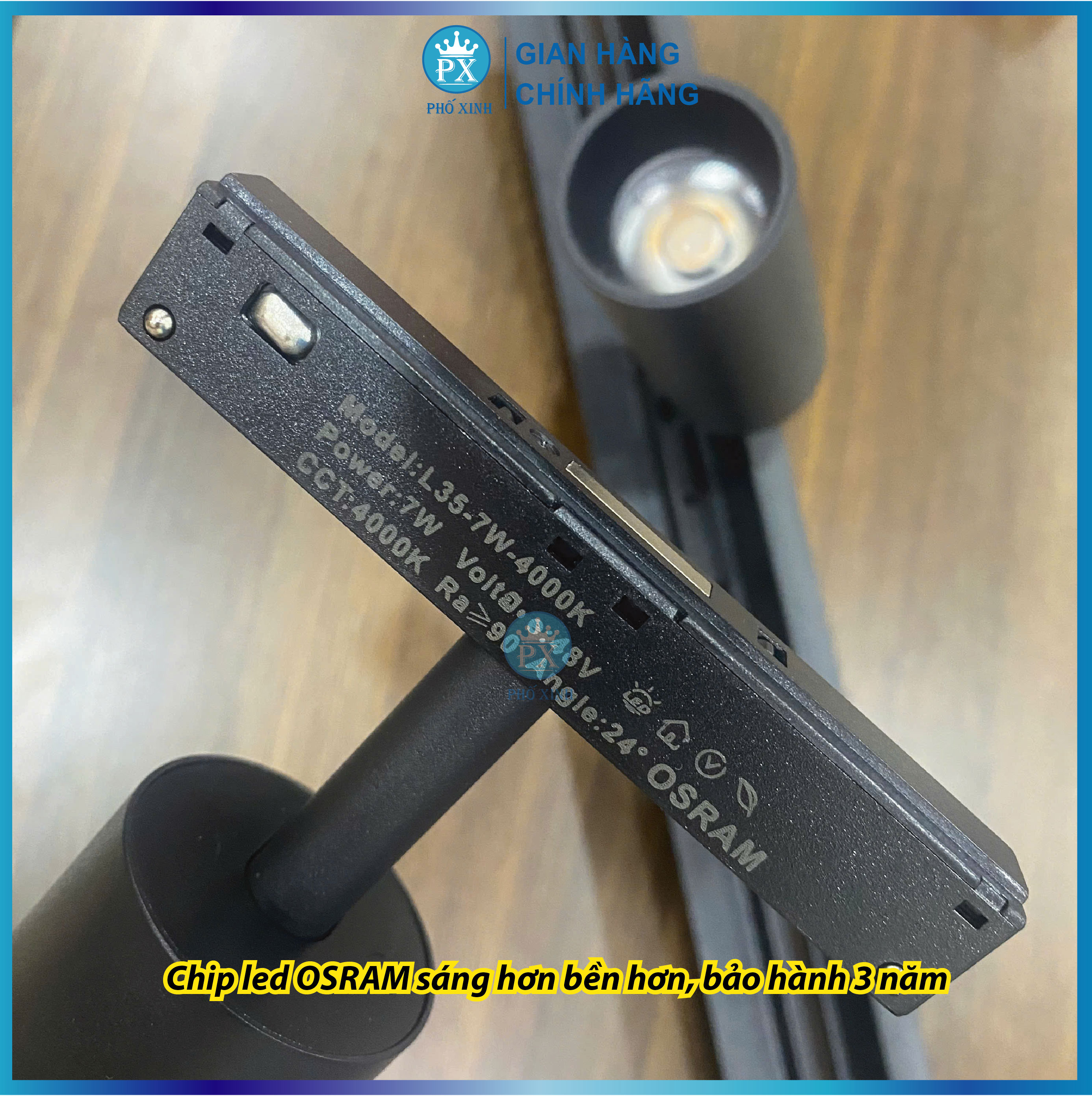 Bộ Đèn RỌI Ray Nam Châm 7W,12W  Chiếu Rọi SpotLight Sử Dụng Chip Led Osc am