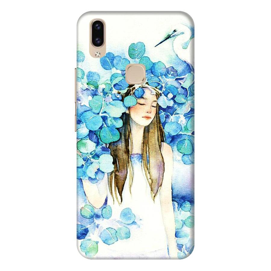 Ốp Lưng Dành Cho Điện Thoại Vivo V9 Cô Gái Lá Xanh