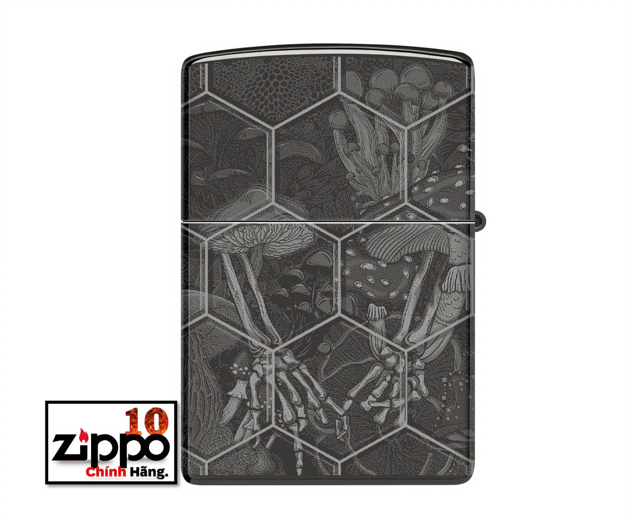 Bật lửa Zippo 46425 Mushroom Skulls Design - Chính hãng 100%