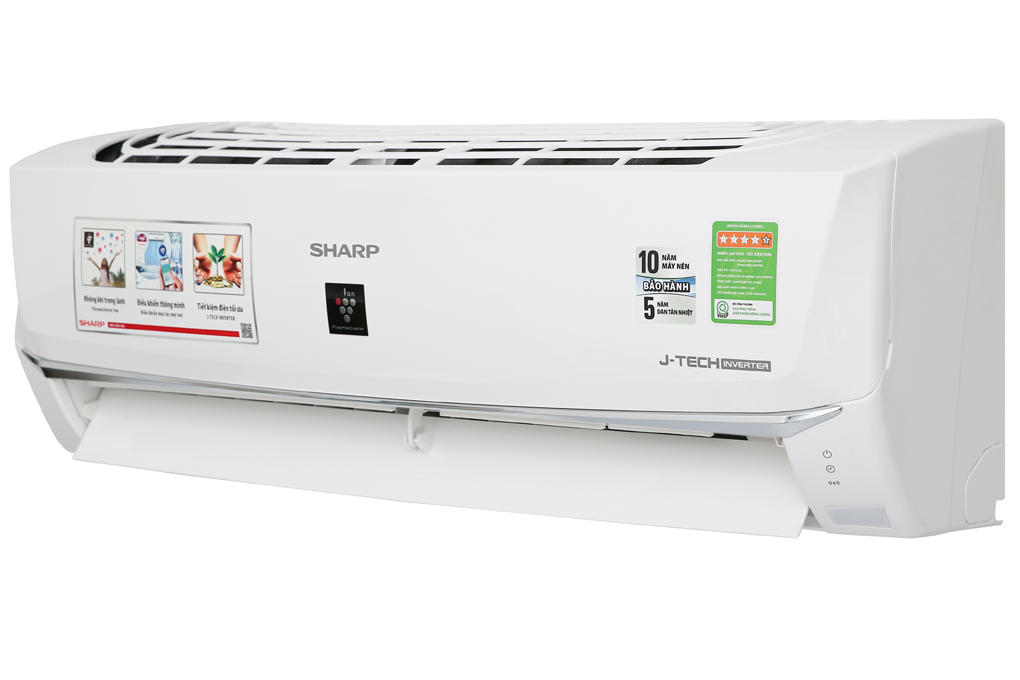 Máy lạnh Sharp Inverter 1.5 HP AH-XP13WHW Mẫu 2019 - Hàng Chính Hãng