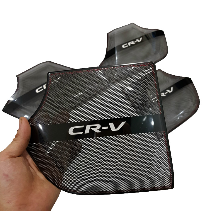 Ốp trang trí, bảo vệ màng loa dành cho xe Honda CRV, CR-V 2017-2020 vân phay xước