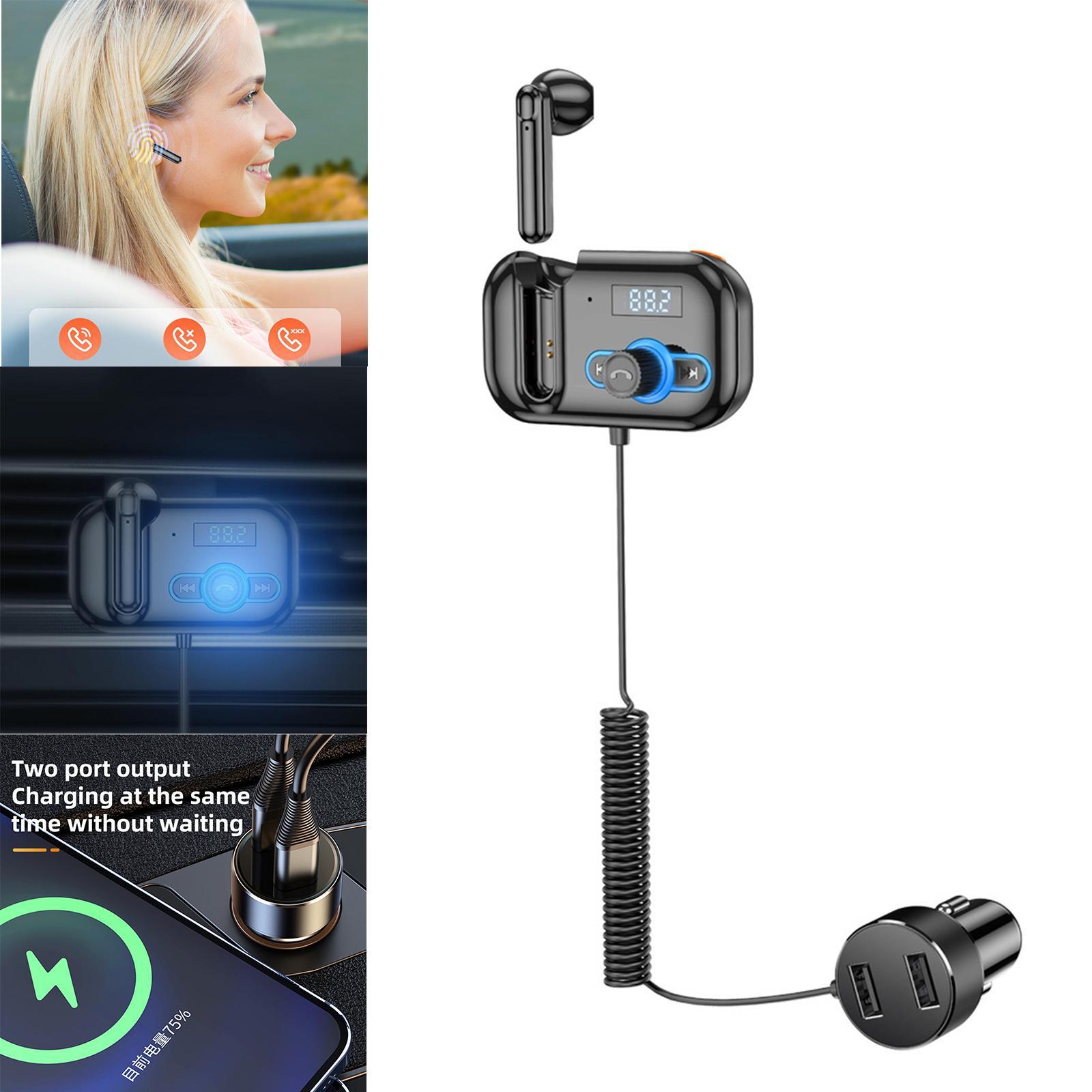 Car Charger Adapter FM Transmitter Wireless Hands-free HiFi MP3 Music Player