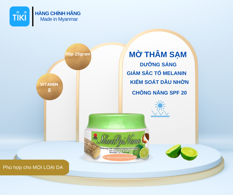 KEM DƯỠNG SÁNG DA WHITENING LIME THANAKHA PUDDING FACE CREAM