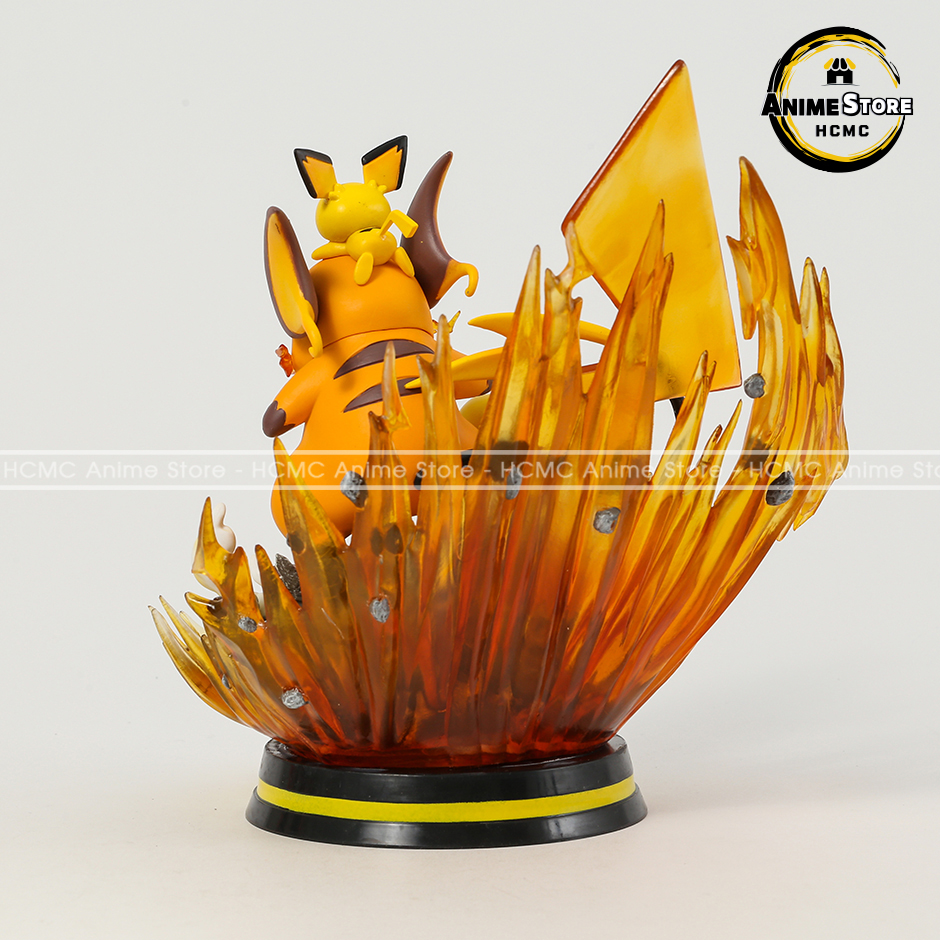 Mô hình Pokemon tiến hóa Pichu - Pikachu - Raichu siêu ngầu có đèn Led trang trí