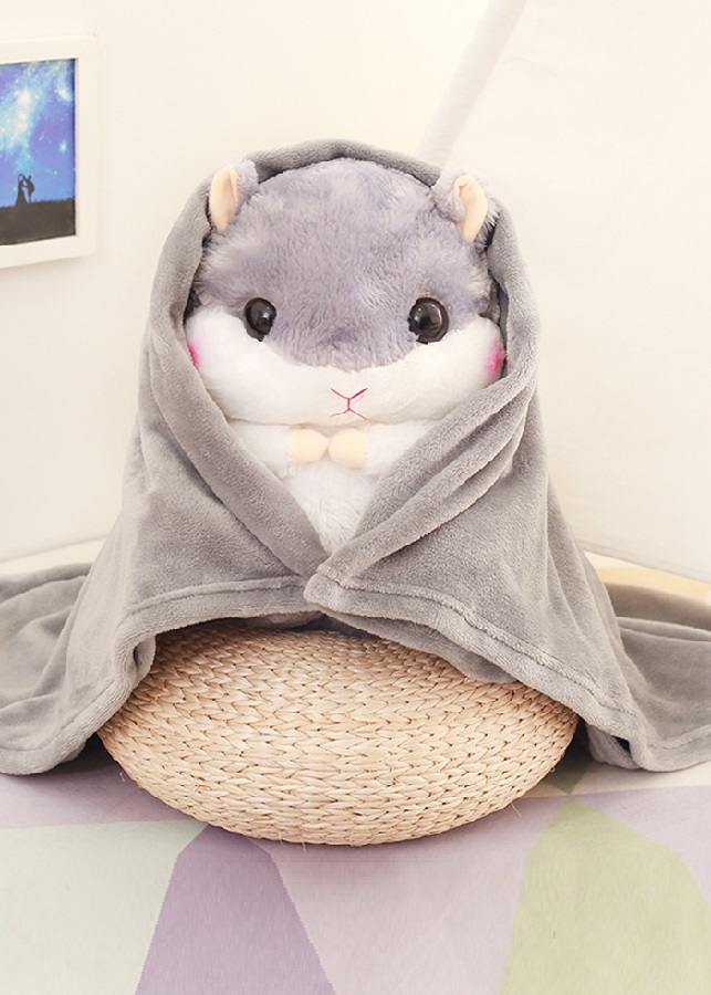 Gối mền thú bông chuột Hamster 3 trong 1