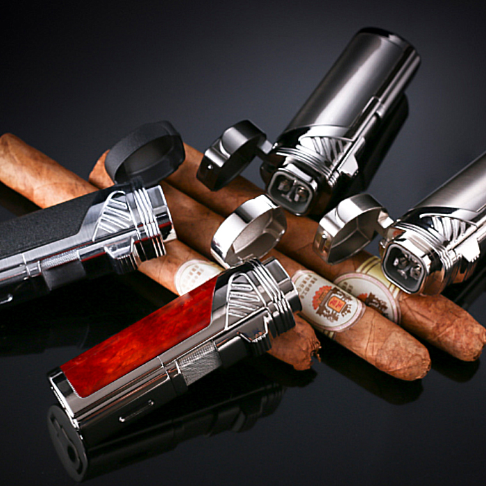 Hộp Quẹt Bật Lửa Khò 4 Tia Hút Xì Gà