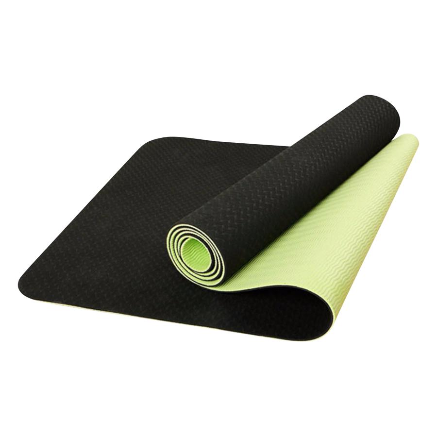 Thảm Tập Yoga Eco Friendly Tpe - Xanh Lá Đen (6Mm) - Giao Hàng Toàn Quốc