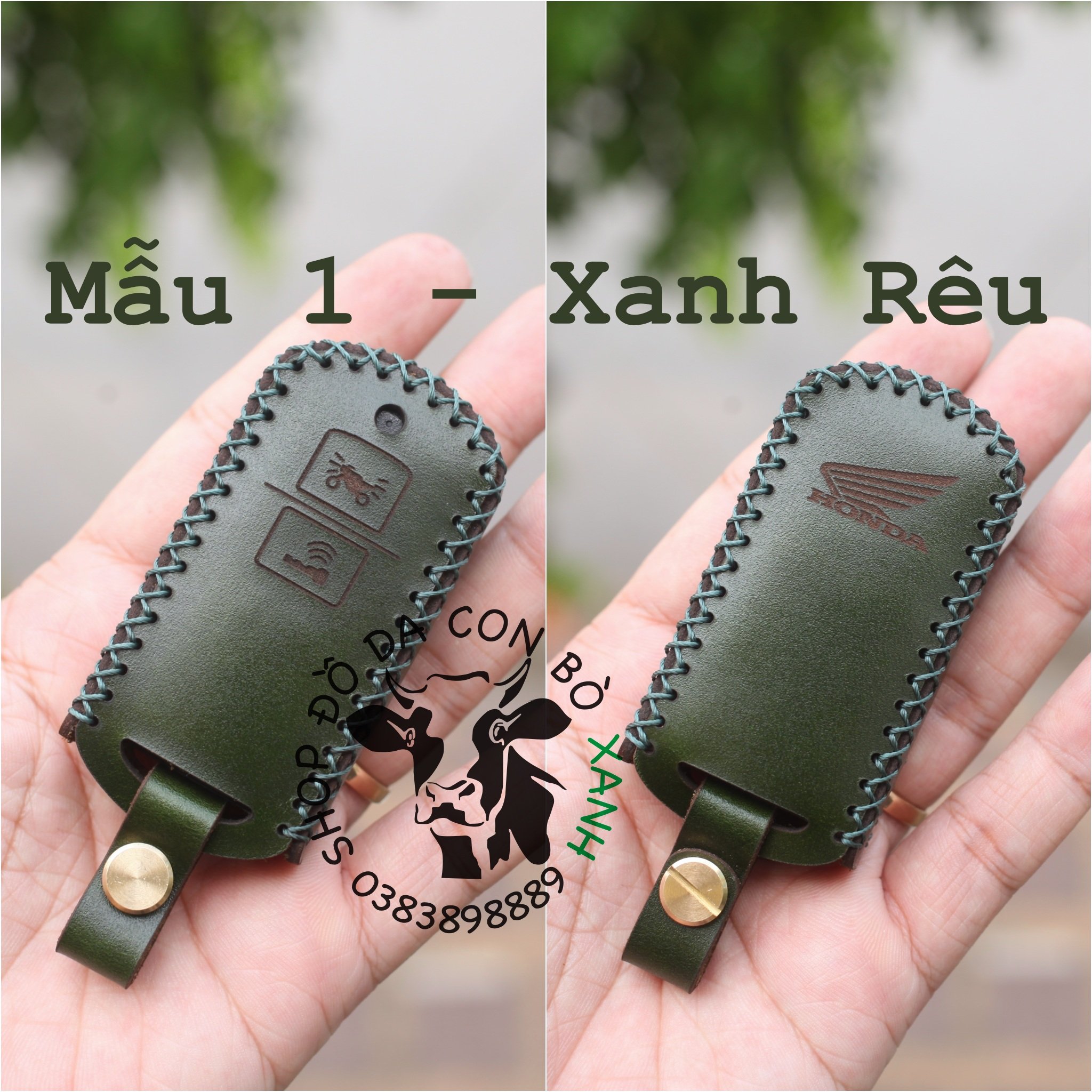 Bao Da Chìa Khóa Honda Air Blade 150, Vario 150, Airblade 2020, Lead 2020 hỗ trợ khắc tên handmade da thật