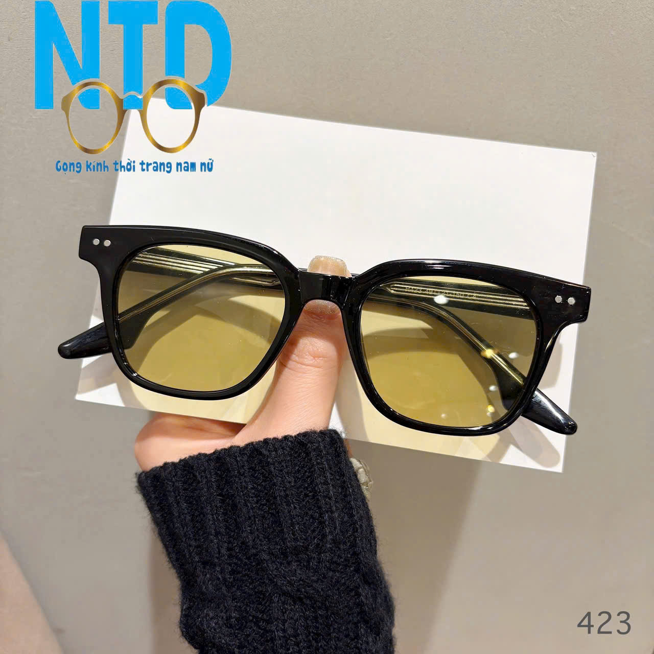 Gọng kính cận vuông NTD423 nam nữ nhựa lõi thép phụ kiện thời trang cao cấp