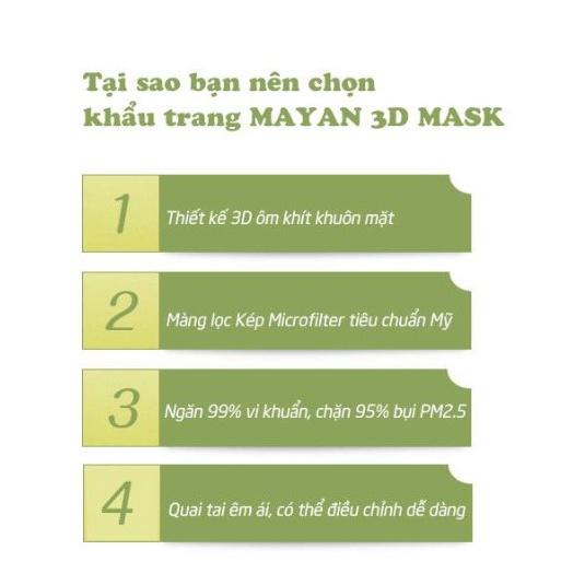 Khẩu trang Người lớn, Trẻ em Mayan 3D Mask 5 cái/túi