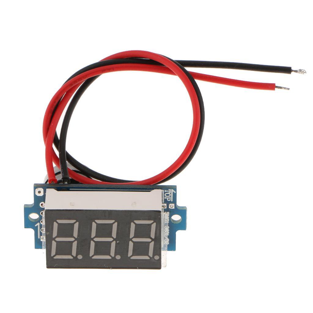 Mini Digital Voltmeter Voltage Meter, 0.36 Inch LED Display, DC 3.5-30V 20V