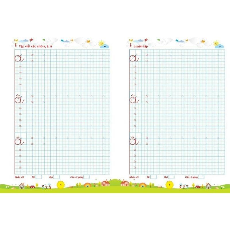 Vở luyện viết chữ hoa, chữ thường cỡ nhỏ theo nhóm