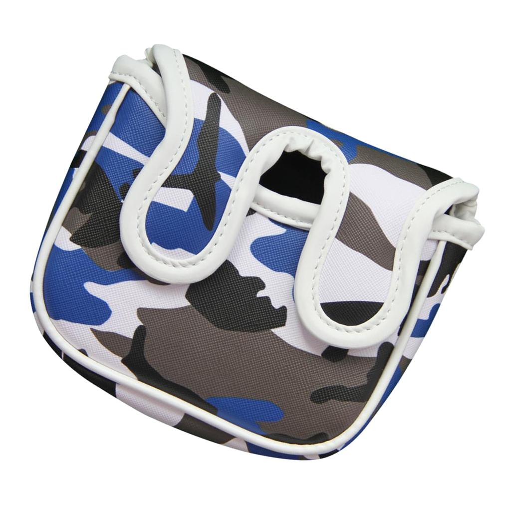 Golf Mallet Putter Headcover, Heel Shaft, Magnetic Closure, Camouflage, Golf Head Cover, Design Fits All Brands