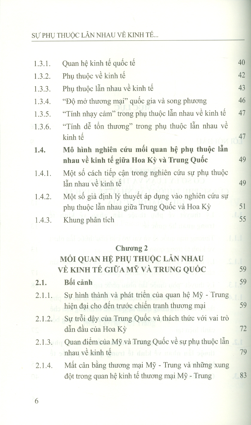 Sự Phụ Thuộc Lẫn Nhau Về Kinh Tế Giữa Mỹ Và Trung Quốc: Hiện Trạng, Xu Thế Và Tác Động Đến Việt Nam (Sách chuyên khảo) - Viện Hàn lâm Khoa học Xã hội Việt Nam - Viện Nghiên cứu Châu Mỹ;  TS. Nguyễn Thị Hải Yến chủ biên