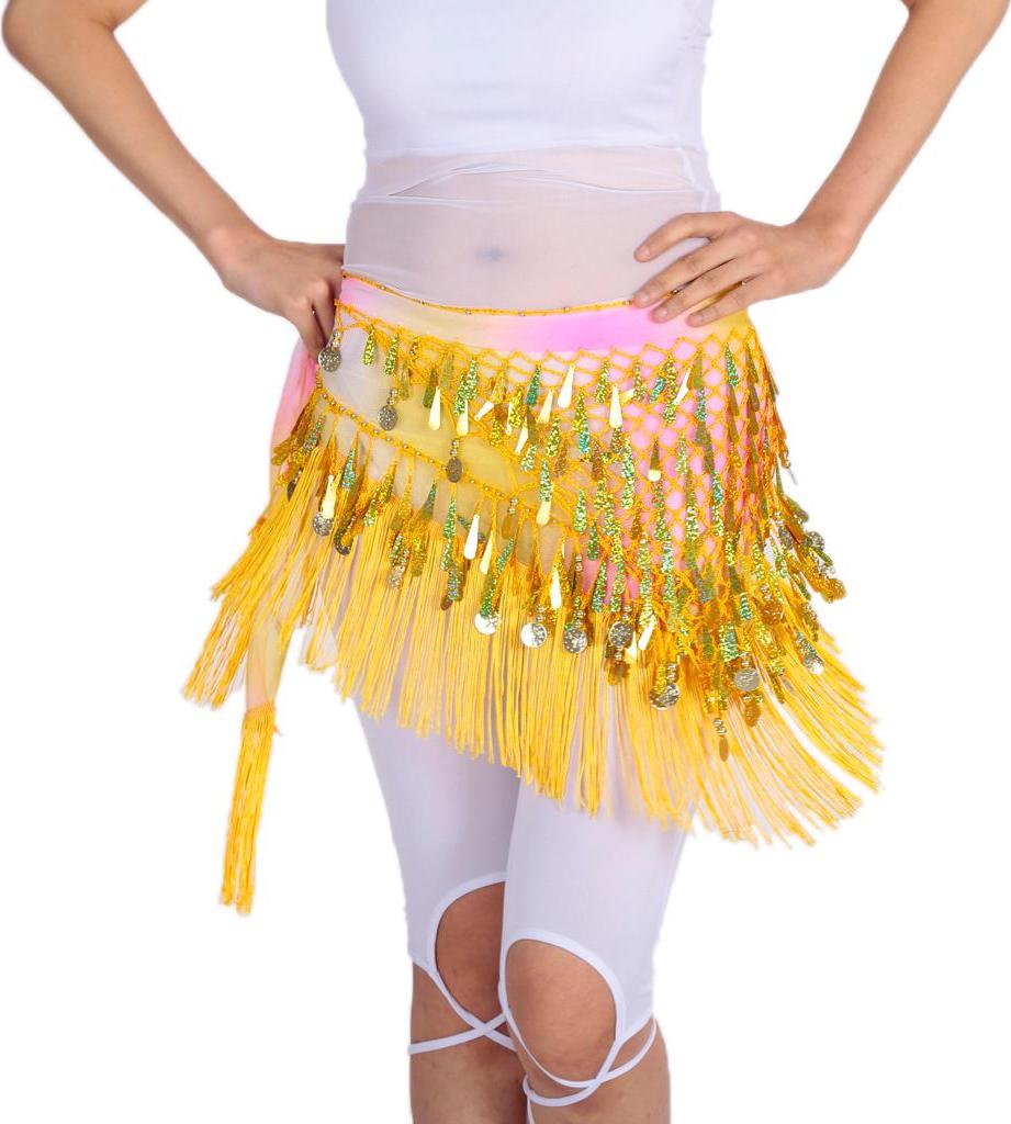 Belly Dance Tua Triangle Shawl Belt Chain Trang Phục Hip Khăn Sequin