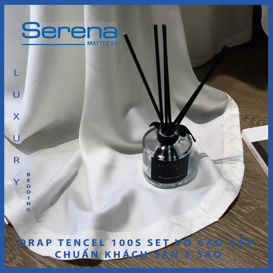 Bộ Chăn Ga Drap Ra Gối Nệm Đệm Lụa Tencel 100s SERENA Drap Ga Trải Giường Tencel 100s Cao Cấp - Hệ Thống Nệm