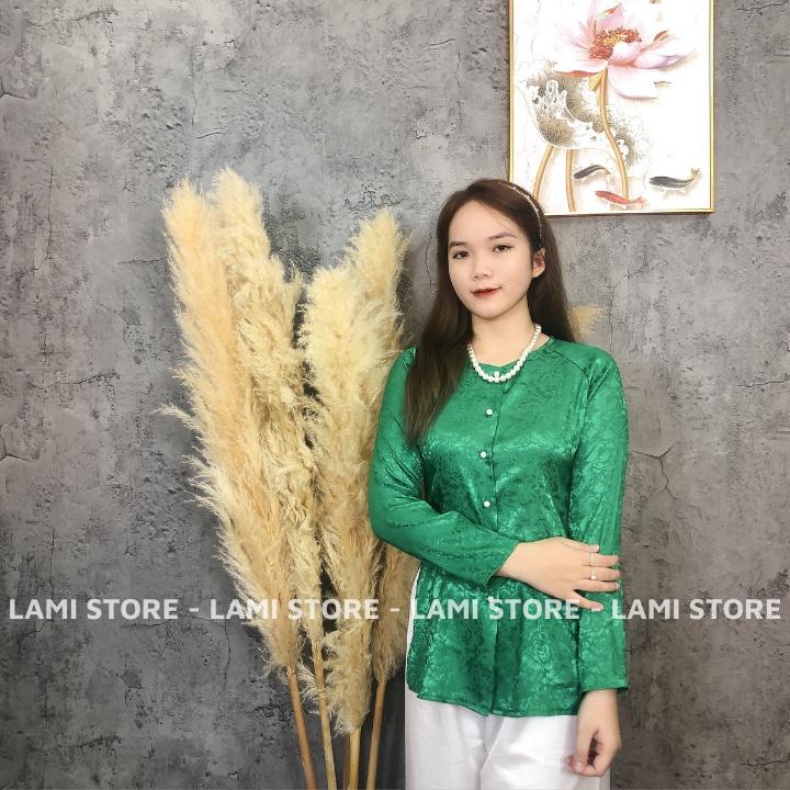 Đồ Lam Đi Chùa - Đồ Bà Ba Quần Trắng BigSize Trang Nhã Sang Trọng