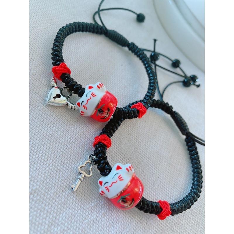 Vòng tay HandMade mèo sứ cặp đôi