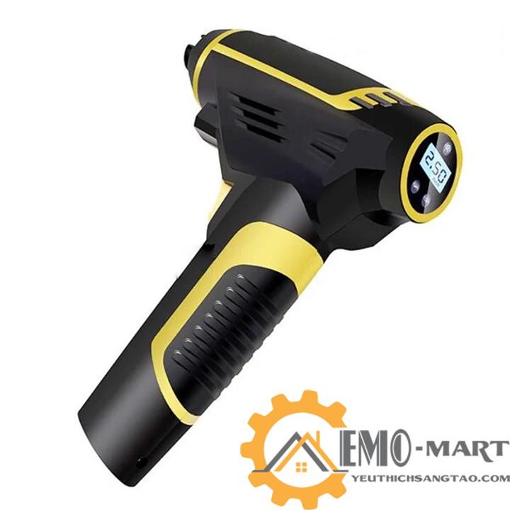 Máy bơm hơi cầm tay pin sạc cao cấp AIR PUMP Tích hơp đèn LED