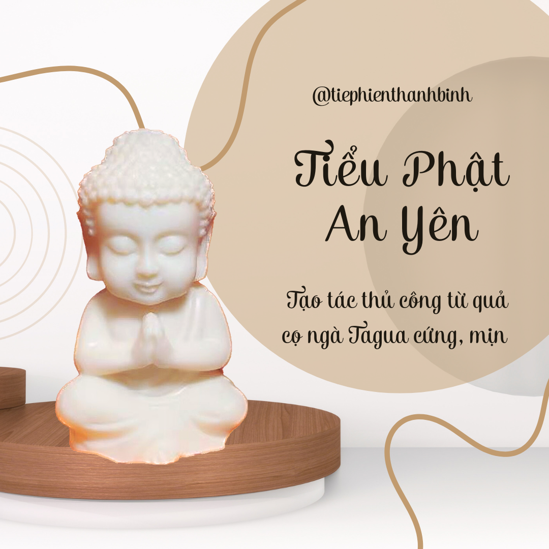 Tượng Tiểu Phật An Yên Chibi Dễ Thương Trang Trí Tiệc Trà Kệ Sách - Như Lai Hiệp Thập