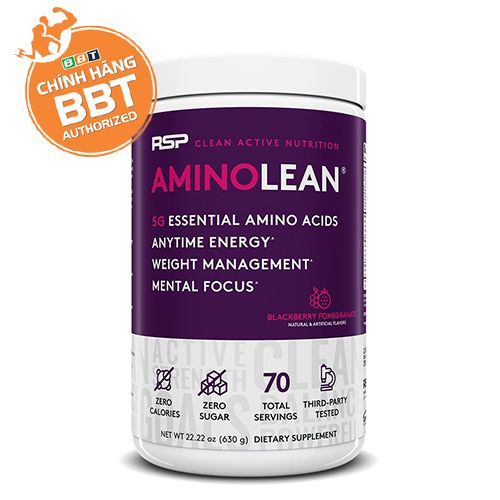 [Chính hãng] RSP Amino Lean(70 Lần dùng), Pre-Workout Hoàn Chỉnh Chứa EAA Phục Hồi, L-Carnitine Đốt Mỡ &amp; Caffeine