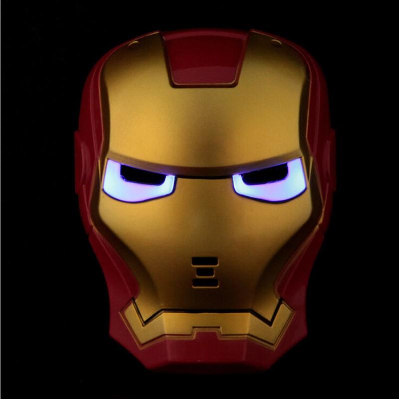 Mặt nạ siêu nhân người sắt phát sáng-Mặt nạ trung thu người sắt Iron Man mang đèn có nhạc