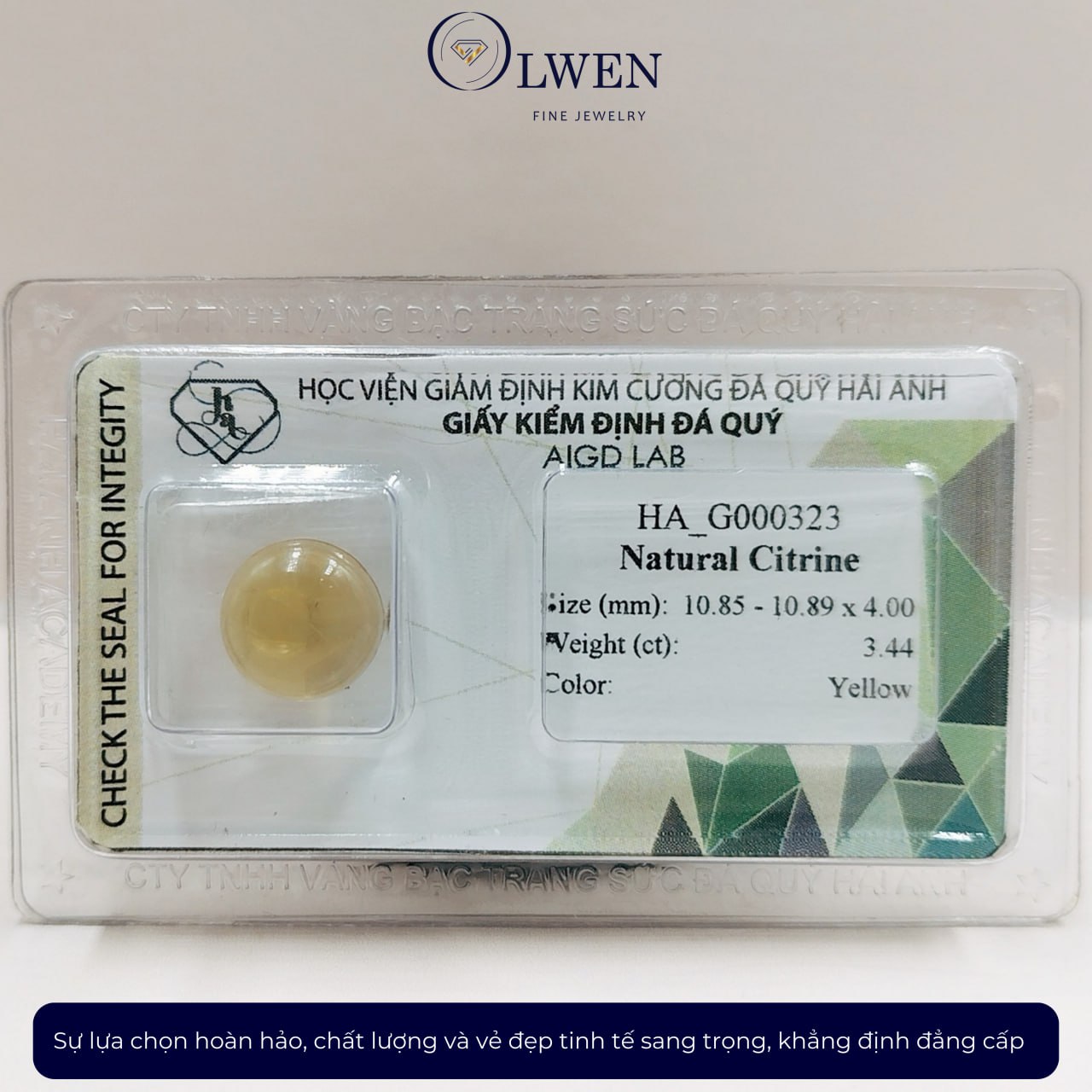 Viên đá thạch anh vàng  (Citrine) thiên nhiên_HA-G000323