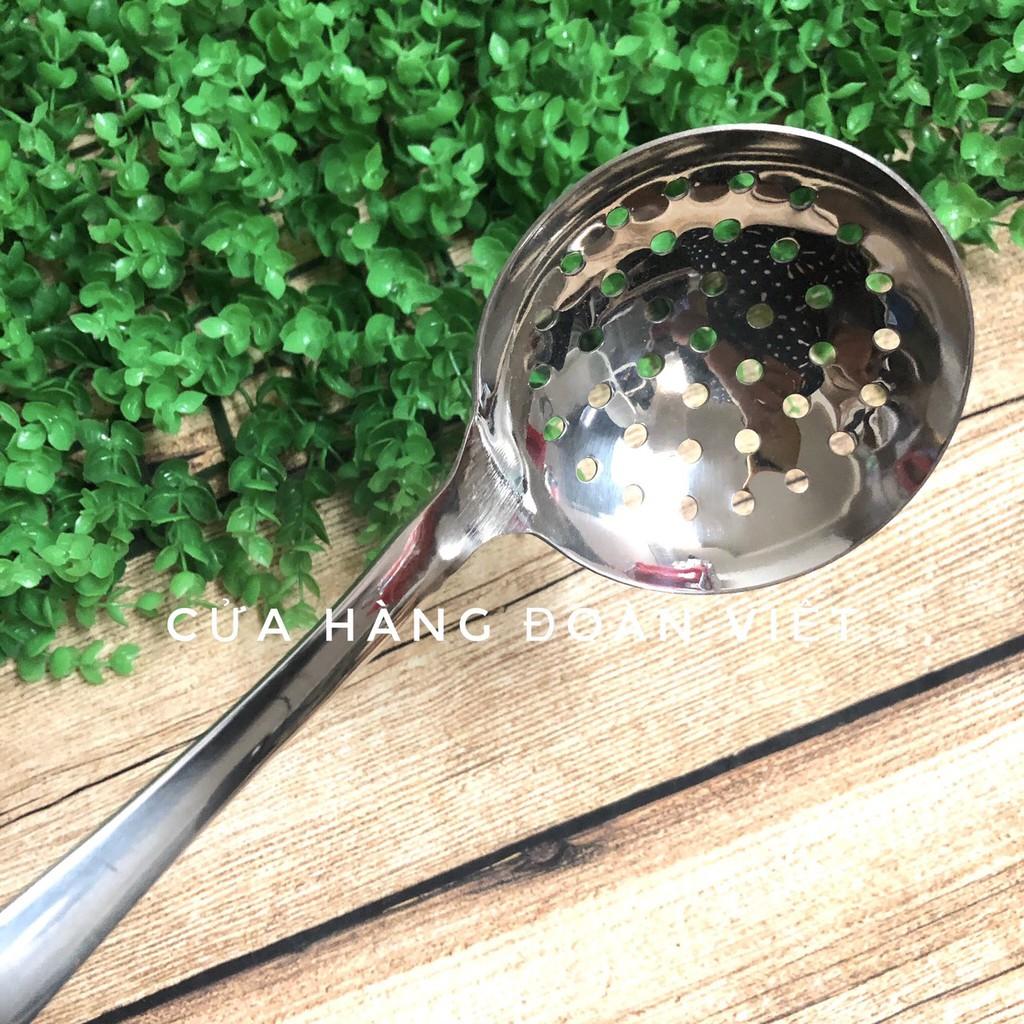 Vá , Sạn Inox Dày - Cán Bông Sắc Sảo 32cm
