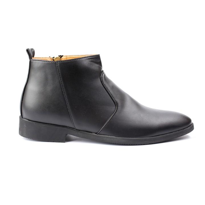 Giày Chelsea Boot Nam Cổ Khóa Da Nhám Màu Đen Cực Chất - CB521-nhamkhoa