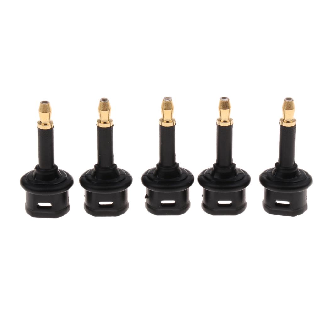 5xDigital Fiber Optic Toslink to 3.5 mm Mini Optical Audio Connector Adapter