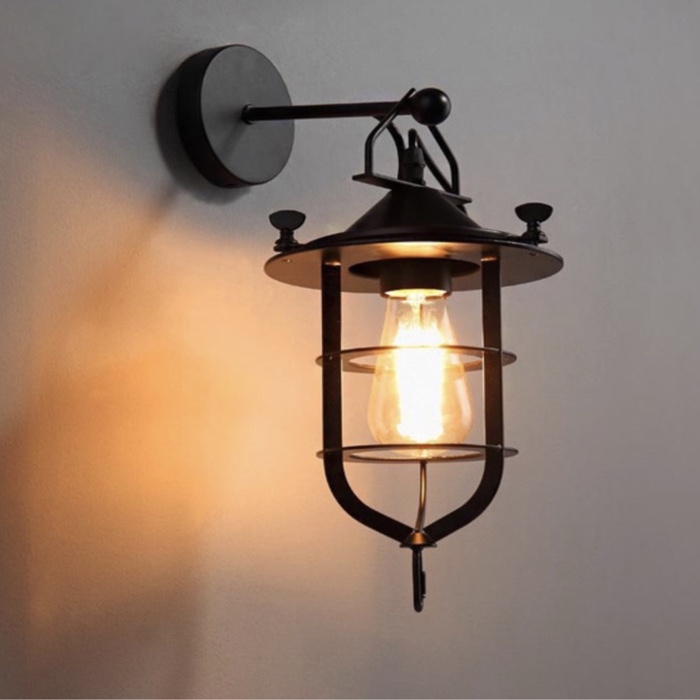 Đèn gắn tường hiện đại kiểu công nghiệp chao sắt GTCN-149