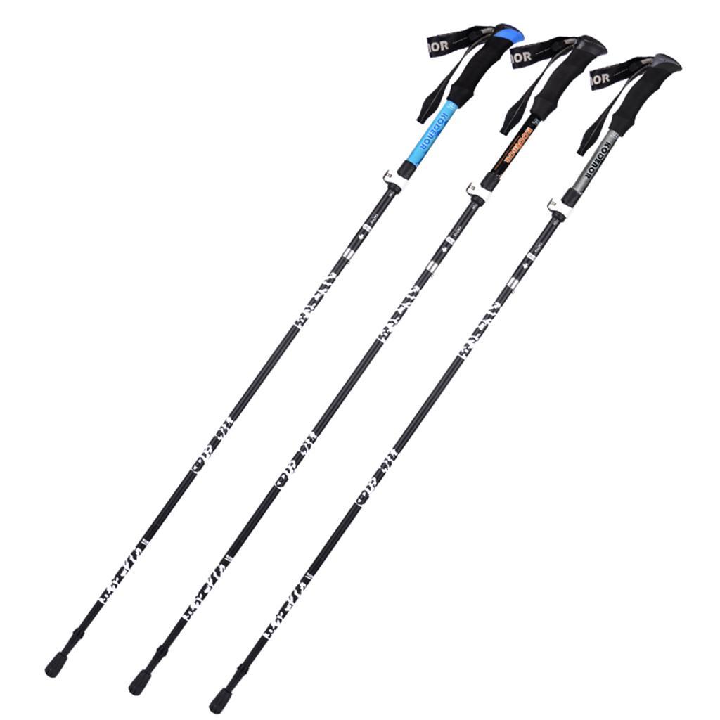 Long Type Adjustable Collapsible Alpenstock Telescopic Hiking Pole with Moisture Absorb EVA Handle for Men and Women