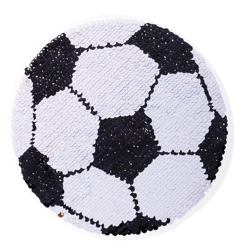2X DIY Embroidered Football Sew On Sequins Patch Badge Fabric Applique Crafts
