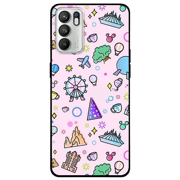 Ốp lưng dành cho Oppo Reno 6 - Reno 6 5G - Reno 6Z 5G - Họa Tiết Nền Hồng