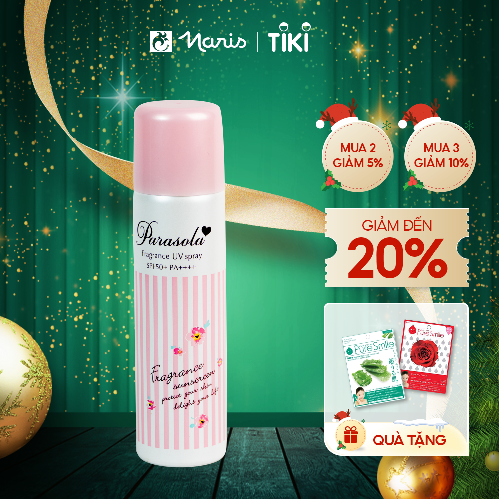 Chống Nắng Dạng Xịt Nhật Bản Cao Cấp Naris Parasola Essence In Uv Cut Spray Spf50 Pa 90G Hàng Chính Hãng