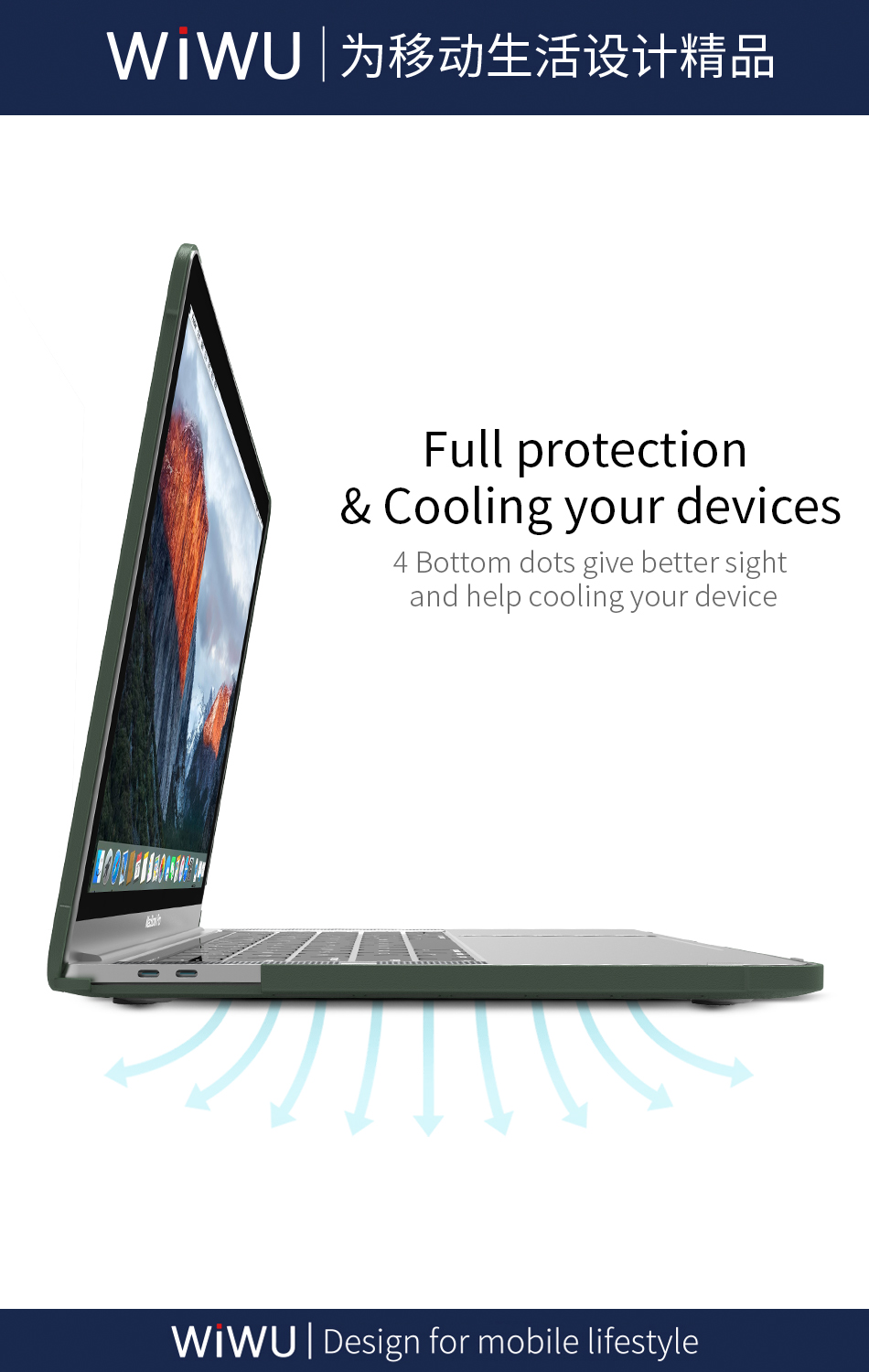 Ốp Cứng WIWU DUAL COLOR ISHIELD Dành Cho Macbook Chất Liệu PC Và TPU Chống Trầy Xước, Mài Mòn - Hàng Chính Hãng