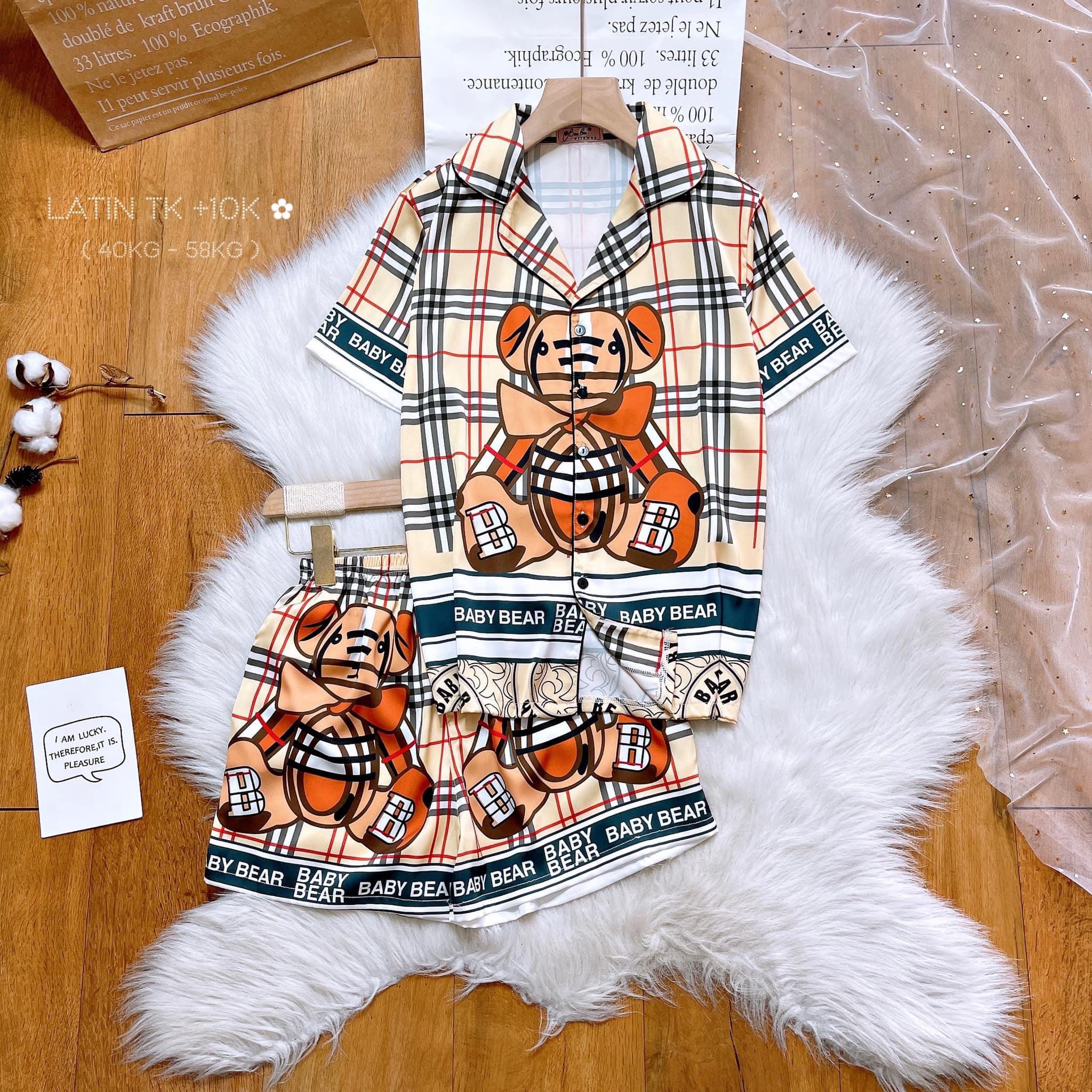 [HCM] (40-56kg, P5) Đồ bộ pijama nữ đùi TNQN chất liệu LATIN in 3D hoạt hình. labubu - maruko - cô bé - tim. LATIN2TNQN