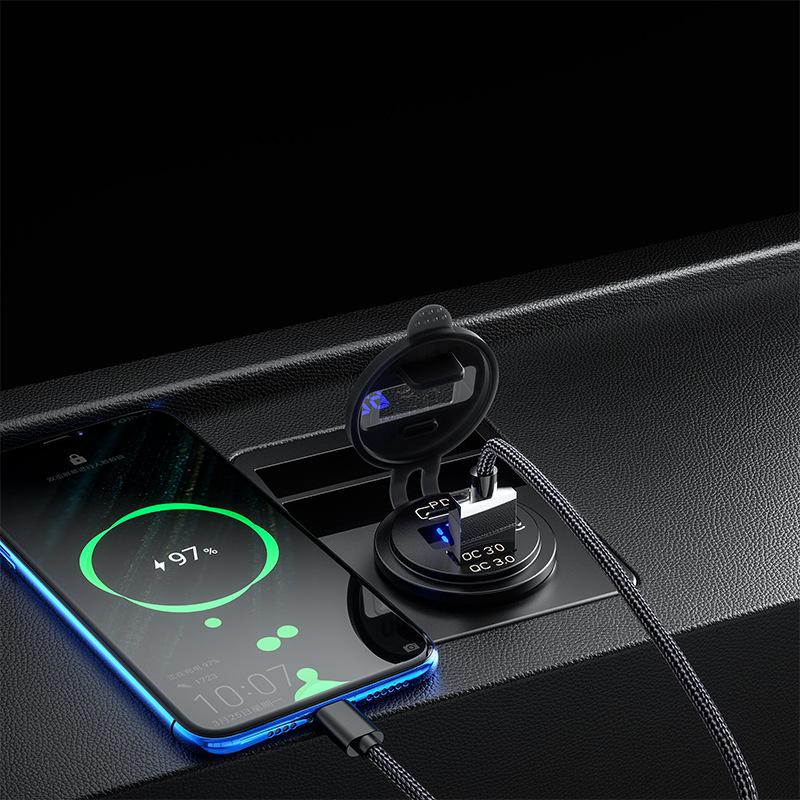 PD loại C USB xe công tắc bộ sạc