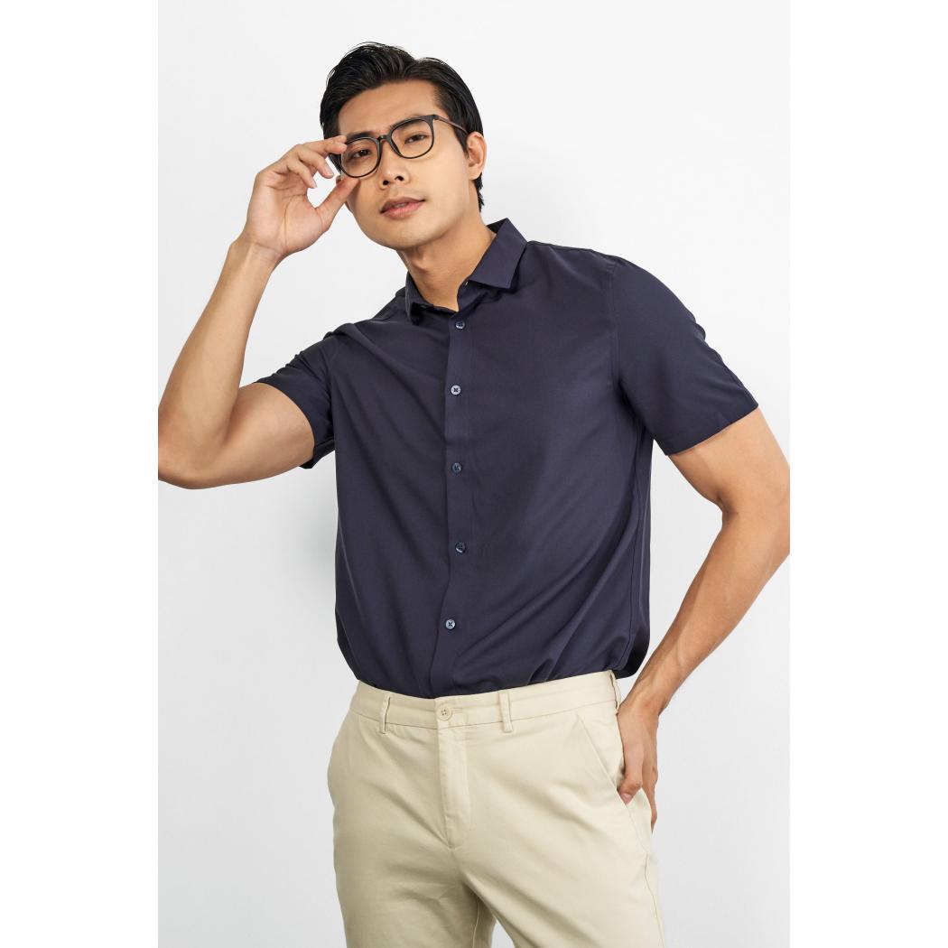 Áo Sơ Mi Tay Ngắn Nam Sợi Coffee Form Fitted - 10S22SHS010CR1 | LASTORE MENSWEAR