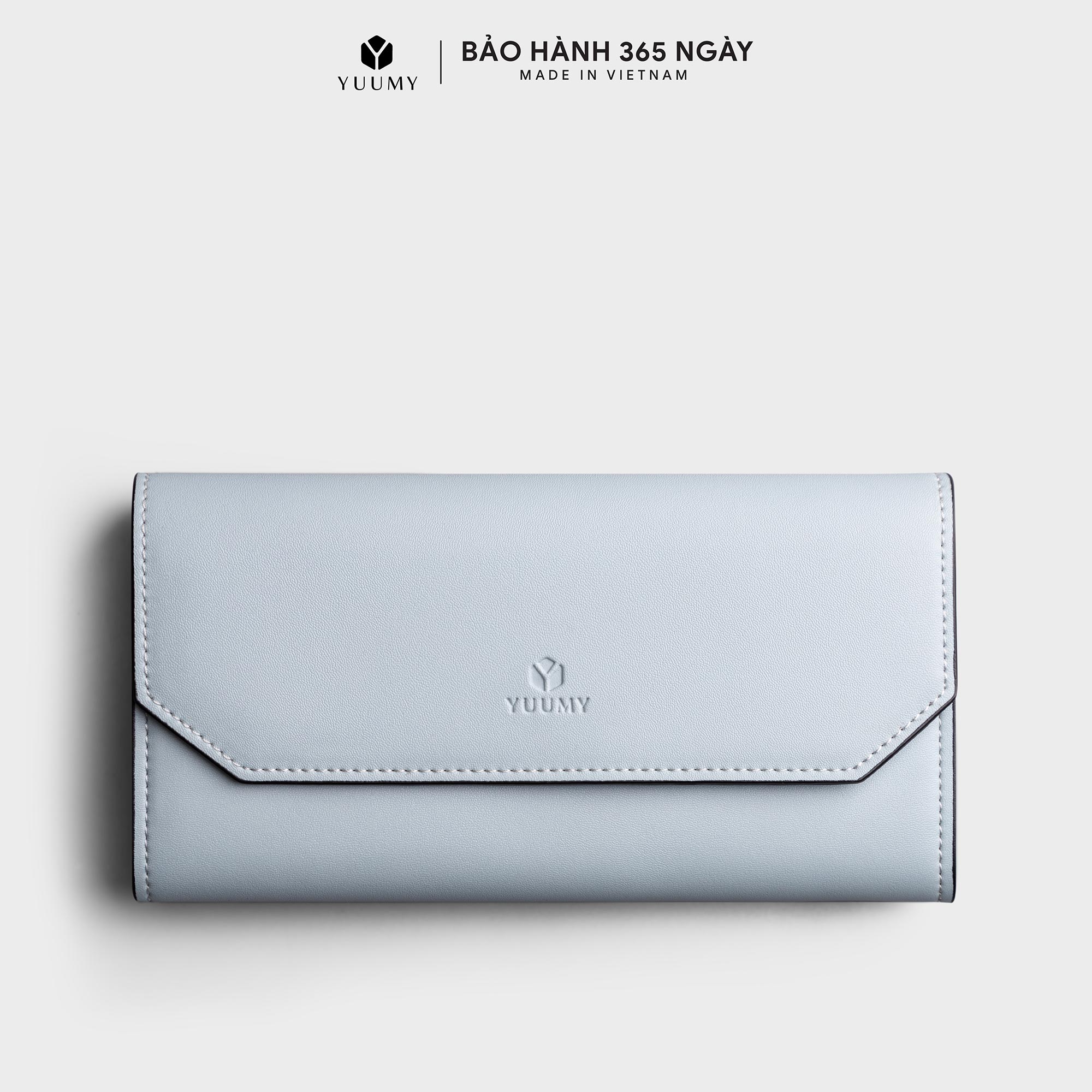 Ví Dài Nữ Cầm Tay Nắp Gập Yuumy Seasand Yv76 - Xanh Nhạt