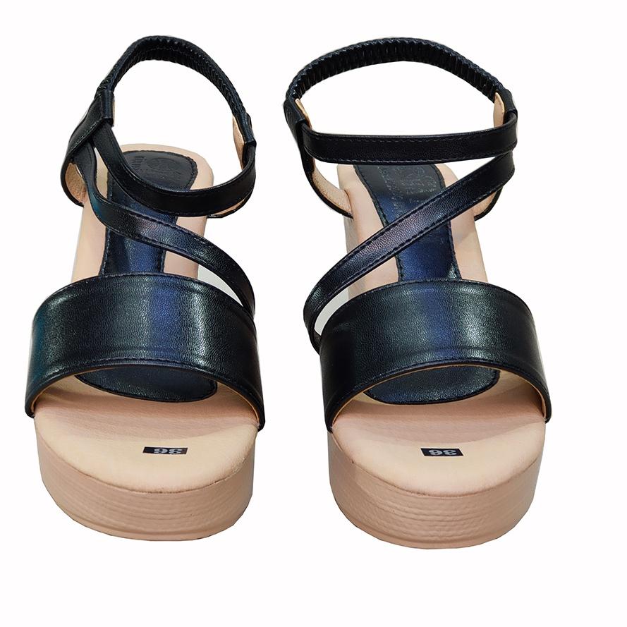 Giày Sandal Nữ Đế Xuồng HÀ NAM Da Bò Thật Thời Trang Cao Cấp 9cm DNU2156C