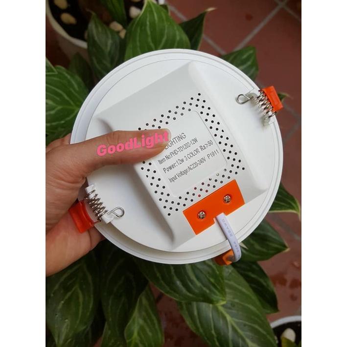 Đèn led âm trần viền màu 3 chế độ AD06 9W/12W goodlight, chiếu sáng nhà cửa, cửa hàng , showroom