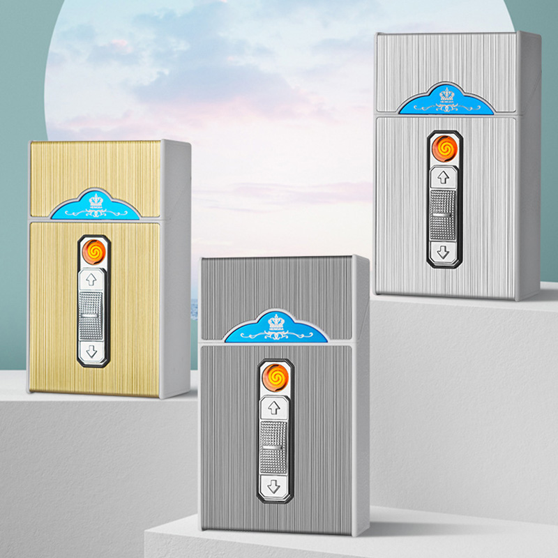 Bật Lửa Điện Kiêm Hộp Đựng Thuốc 20Đ Lớn Ngắn A16